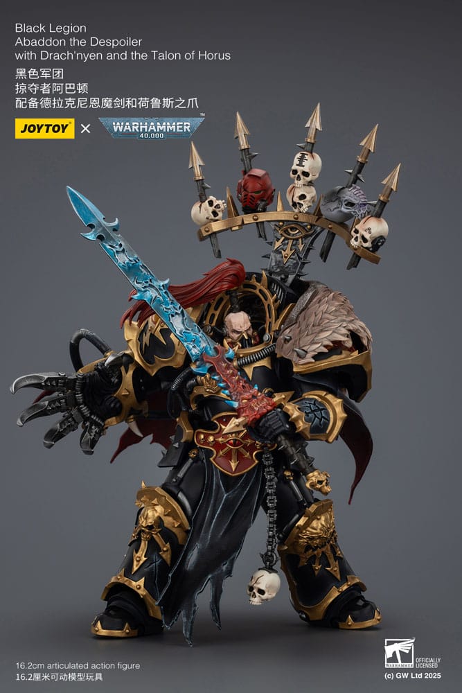 Joy Toy (CN) Warhammer 40,000 Black Legion Abaddon the Despoiler with Drach'nyen and the Talo Actionfigur