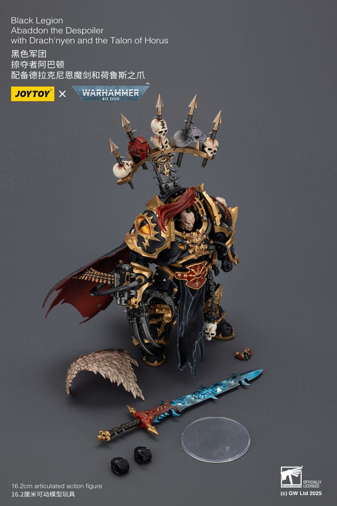 Joy Toy (CN) Warhammer 40,000 Black Legion Abaddon the Despoiler with Drach'nyen and the Talo Actionfigur