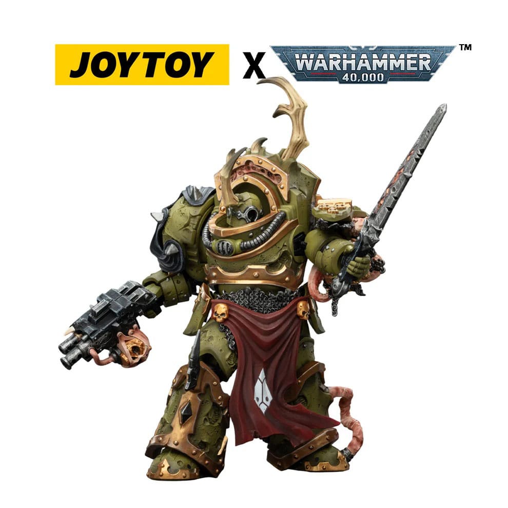 Joy Toy (CN) Warhammer 40,000 Death Guard Blightlord Terminator 3 with Combi-bolter and Bubotic Blade Actionfigur