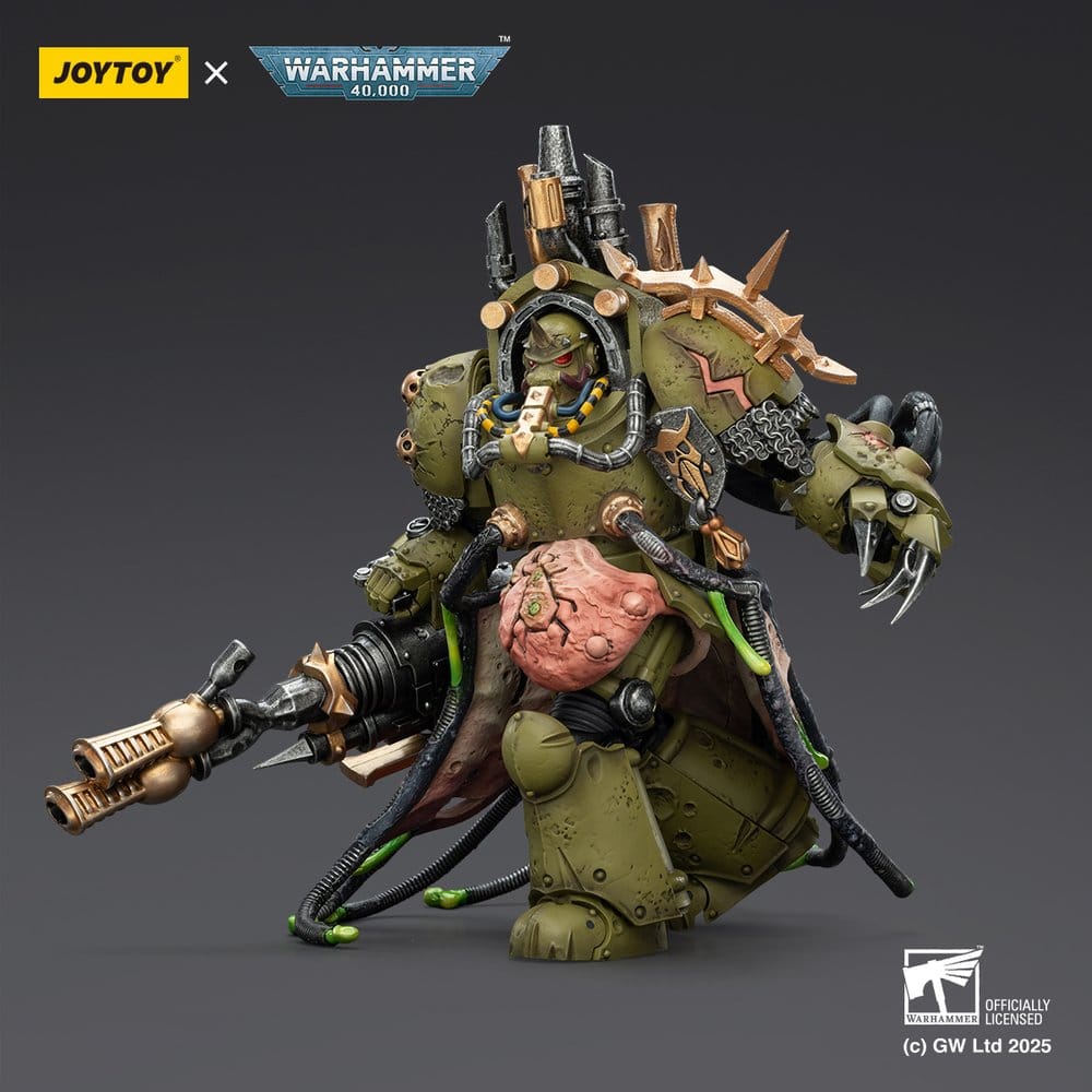 Joy Toy (CN) Warhammer 40,000 Death Guard Lord of Virulence with Power Fist and Twin Plague Spewer Actionfigur