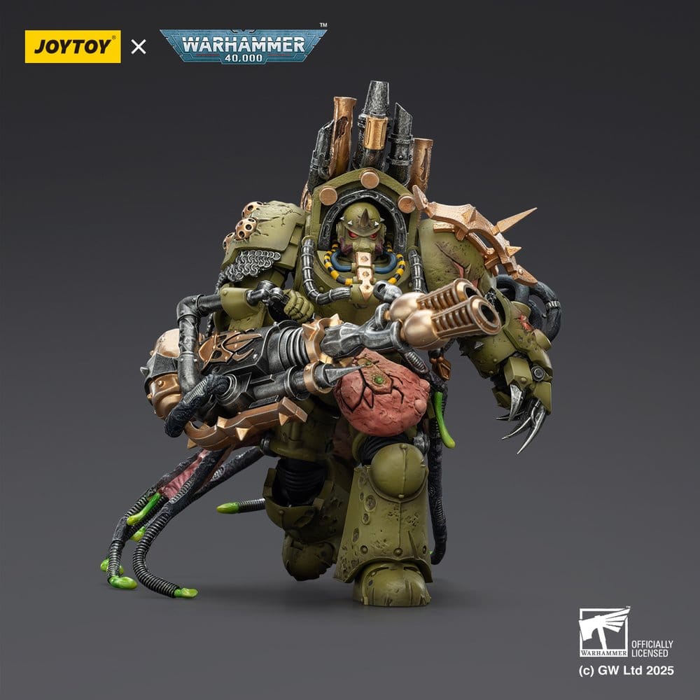 Joy Toy (CN) Warhammer 40,000 Death Guard Lord of Virulence with Power Fist and Twin Plague Spewer Actionfigur