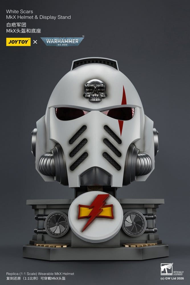Joy Toy (CN) Warhammer 40,000 Helm mit Display-Ständer White Scars MkX