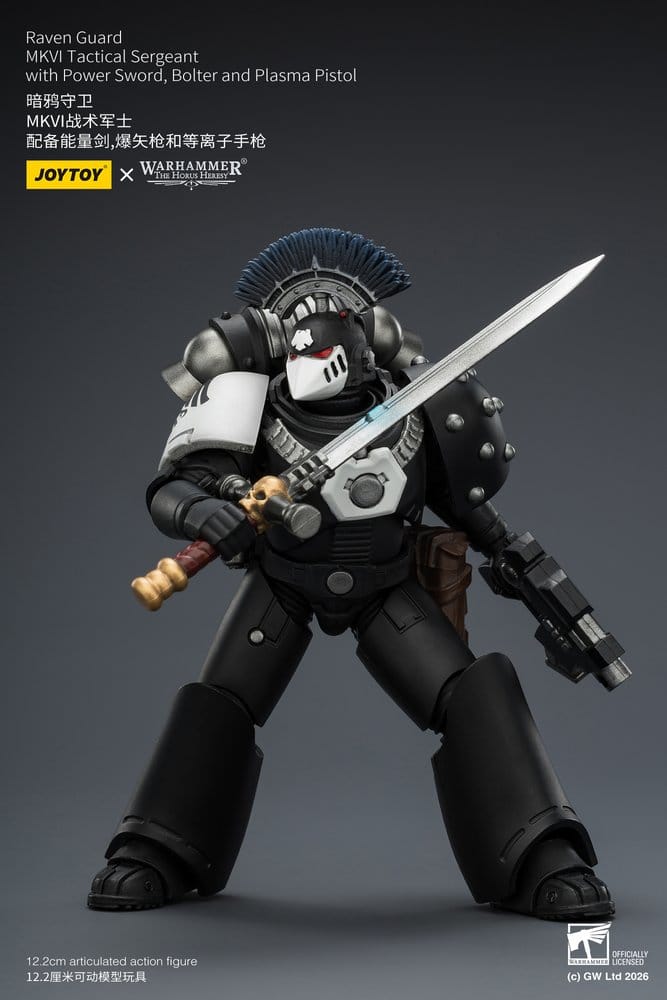 Joy Toy (CN) Warhammer 40,000 Raven Guard MkVI Tactical Sergeant Actionfigur