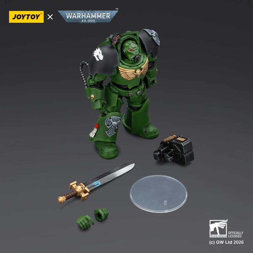 Joy Toy (CN) Warhammer 40,000 Salamanders Terminator 1 with Power Sword and Storm Bolter Actionfigur