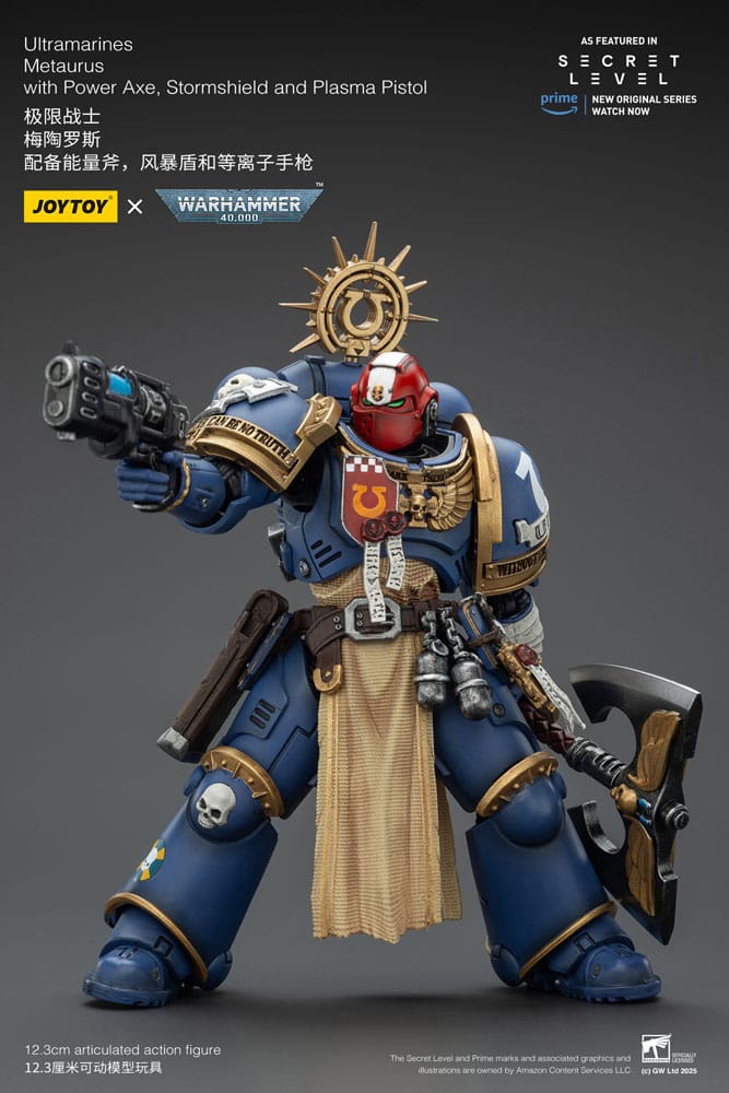Joy Toy (CN) Warhammer 40,000 Ultramarines Metaurus with Power Axe, Stormshield and Plasma Pistol Actionfigur