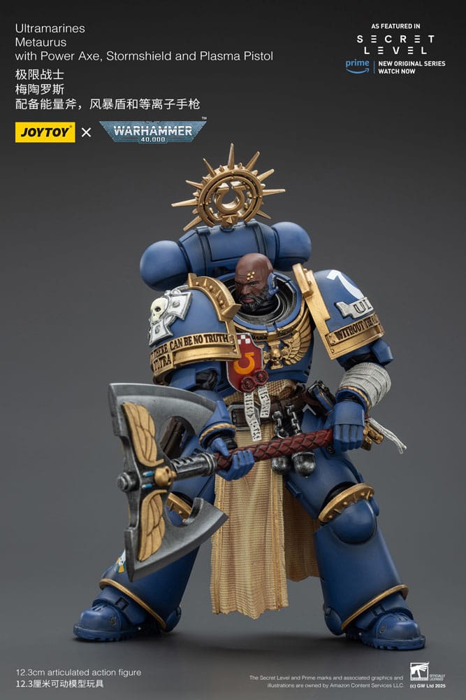Joy Toy (CN) Warhammer 40,000 Ultramarines Metaurus with Power Axe, Stormshield and Plasma Pistol Actionfigur