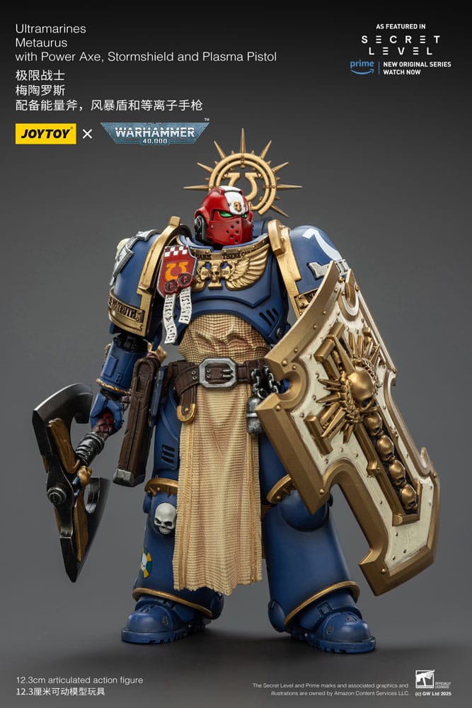 Joy Toy (CN) Warhammer 40,000 Ultramarines Metaurus with Power Axe, Stormshield and Plasma Pistol Actionfigur