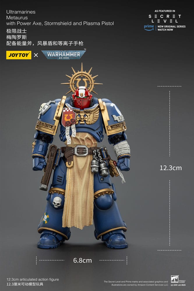 Joy Toy (CN) Warhammer 40,000 Ultramarines Metaurus with Power Axe, Stormshield and Plasma Pistol Actionfigur