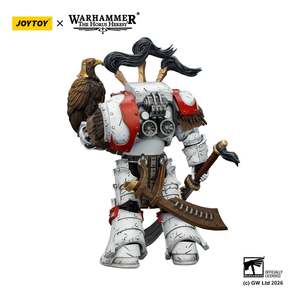 Joy Toy (CN) Warhammer 40,000 White Scars Legion Praetor in Cataphractii Terminator Armour with Cyber Hawk Chogorian