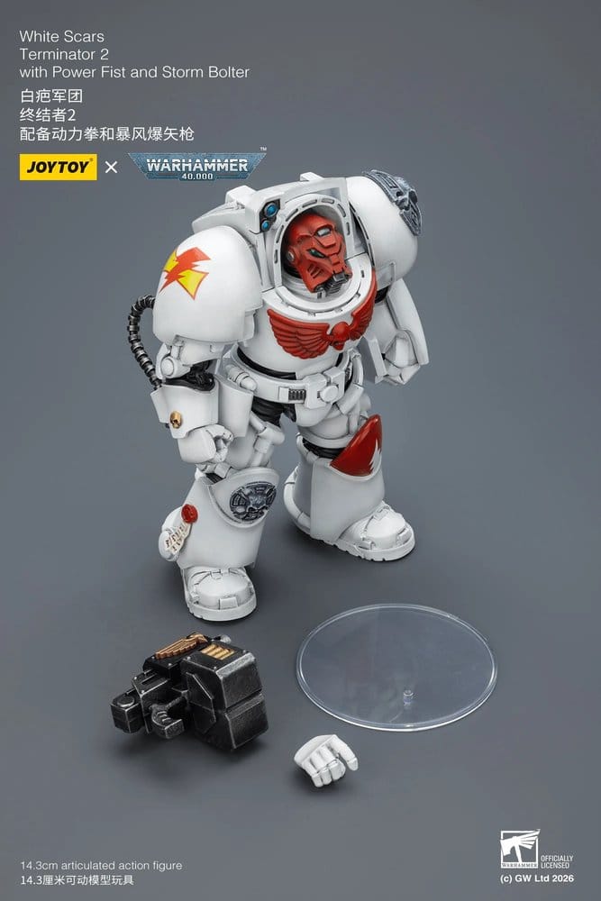 Joy Toy (CN) Warhammer 40,000 White Scars Terminator 2 with Power Fist and Storm Bolter Actionfigur