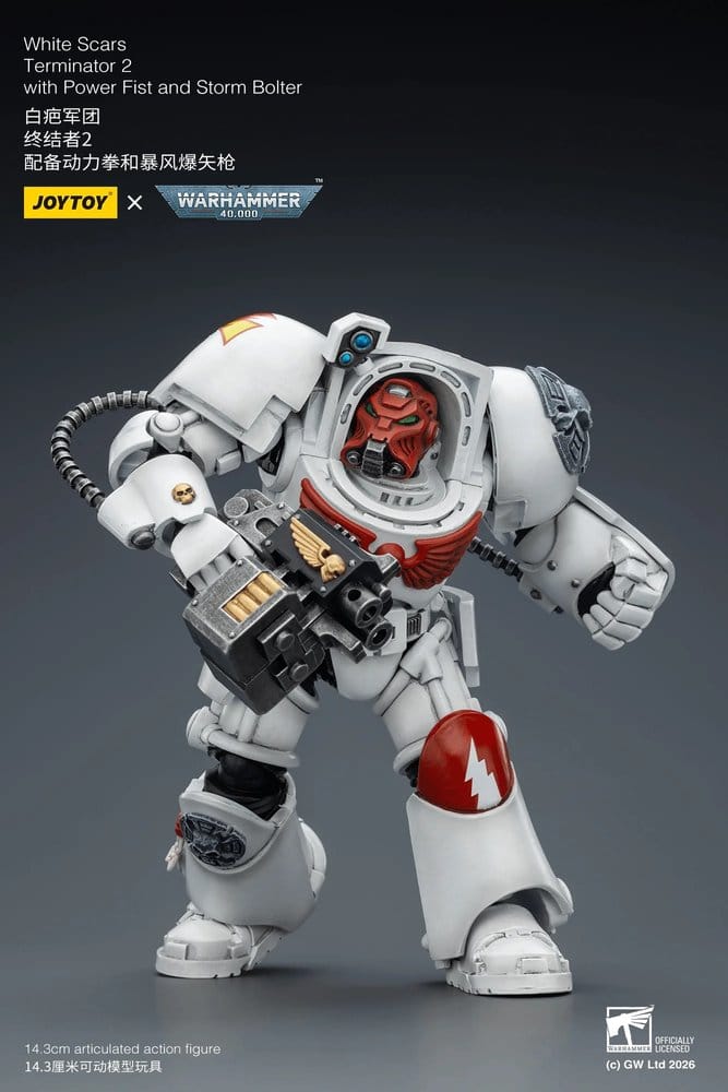 Joy Toy (CN) Warhammer 40,000 White Scars Terminator 2 with Power Fist and Storm Bolter Actionfigur