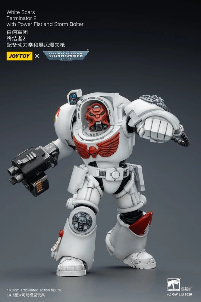 Joy Toy (CN) Warhammer 40,000 White Scars Terminator 2 with Power Fist and Storm Bolter Actionfigur