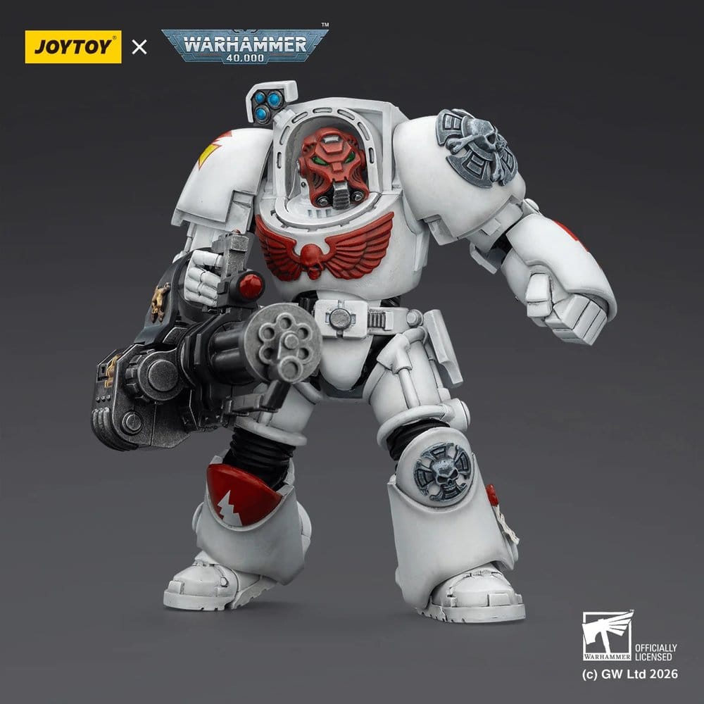 Joy Toy (CN) Warhammer 40,000 White Scars Terminator 3 with Power Fist and Assault Cannon Actionfigur