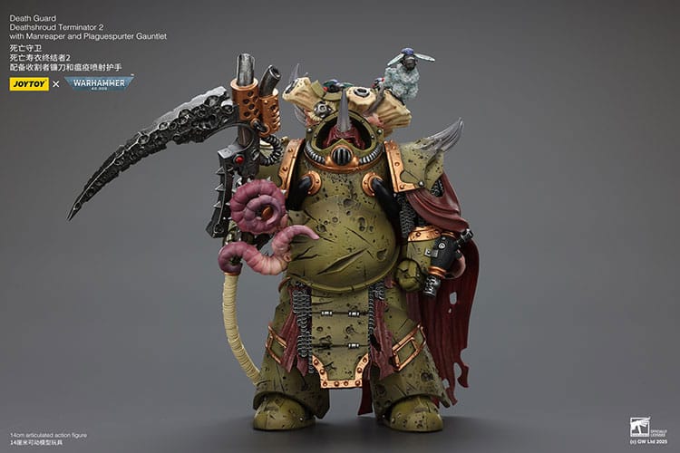 Joy Toy (CN) Warhammer 40k Death Guard Deathshroud Terminator 2 With Manreaper And Plaguespurter Gauntlet 1/18