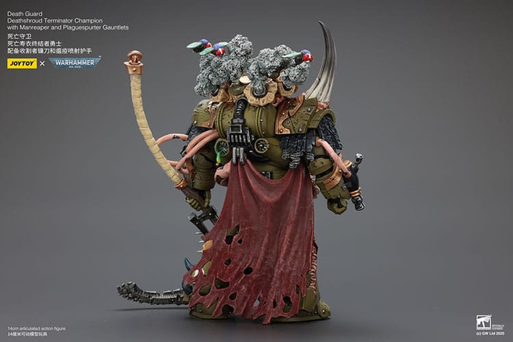 Joy Toy (CN) Warhammer 40k Death Guard Deathshroud Terminator Championwith Manreaper And Plaguespurter Gauntlets 1/18