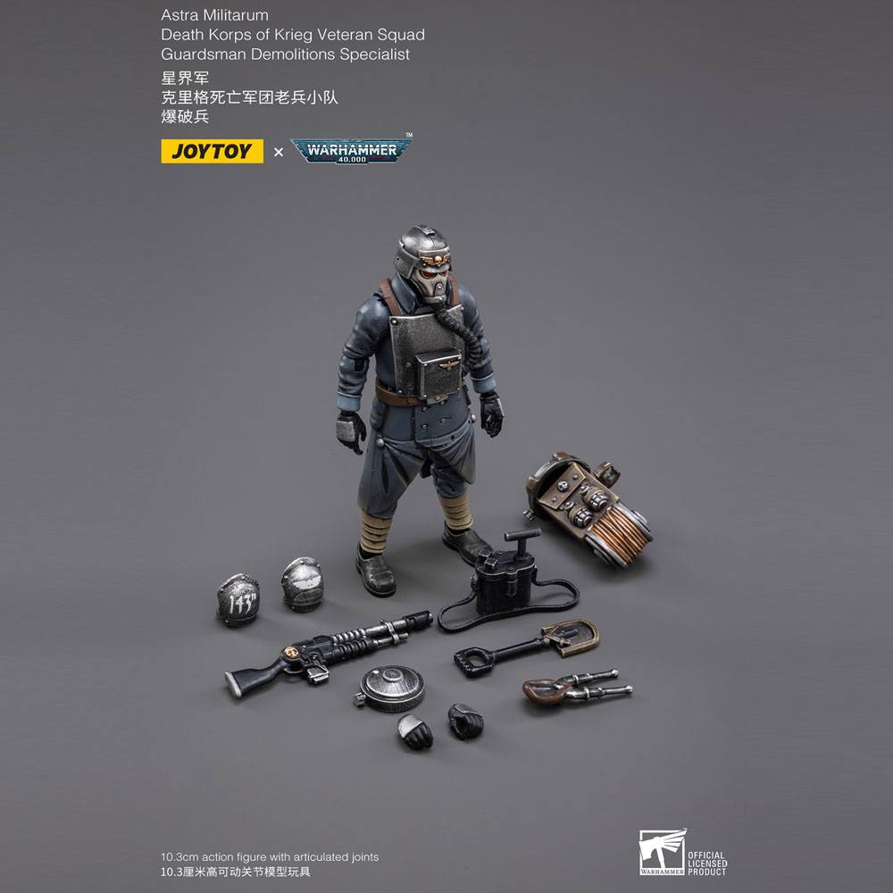 Joy Toy (CN) Warhammer 40k Death Korps of Krieg Veteran Squad Guardsman Demolitions Specialist 1/18 Actionfigur