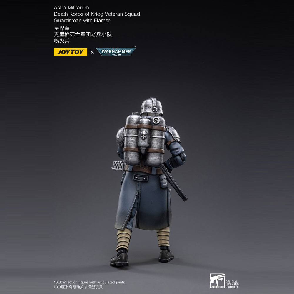 Joy Toy (CN) Warhammer 40k Death Korps of Krieg Veteran Squad Guardsman with Flamer 1/18 Actionfigur