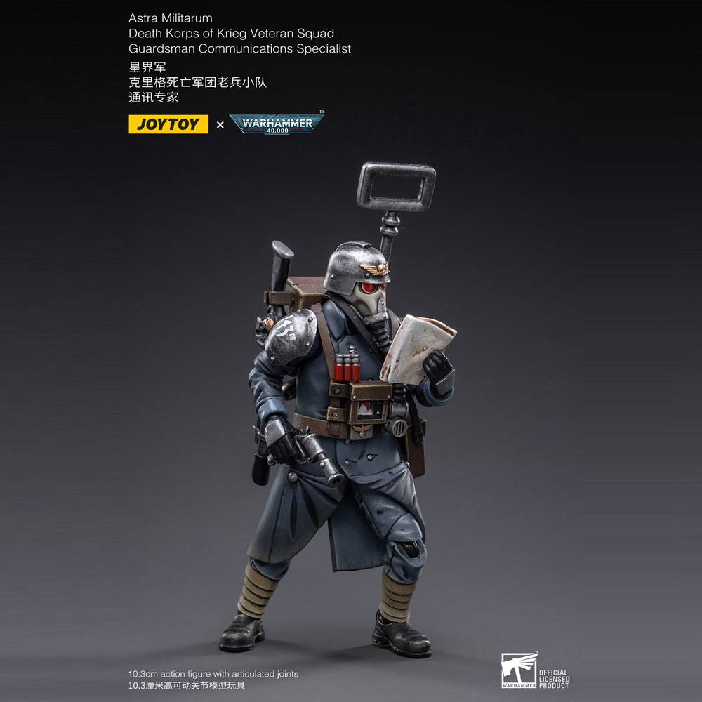 Joy Toy (CN) Warhammer 40k Death Korps of Krieg Veteran Squad Guardsman Communications Specialist 1/18 Actionfigur