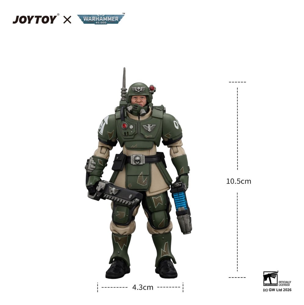 Joy Toy (CN) Warhammer Astra Militarum Kasrkin 1 with Chainsword and Plasma Pistol Actionfigur