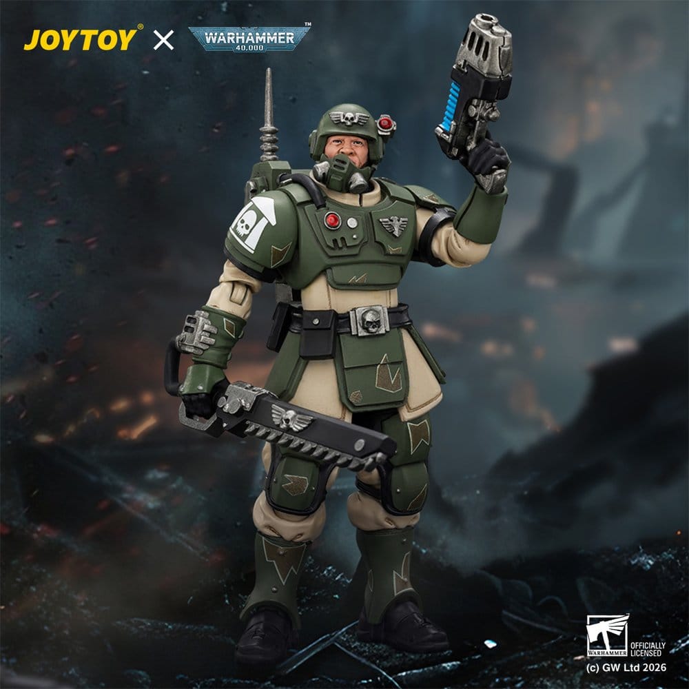 Joy Toy (CN) Warhammer Astra Militarum Kasrkin 1 with Chainsword and Plasma Pistol Actionfigur