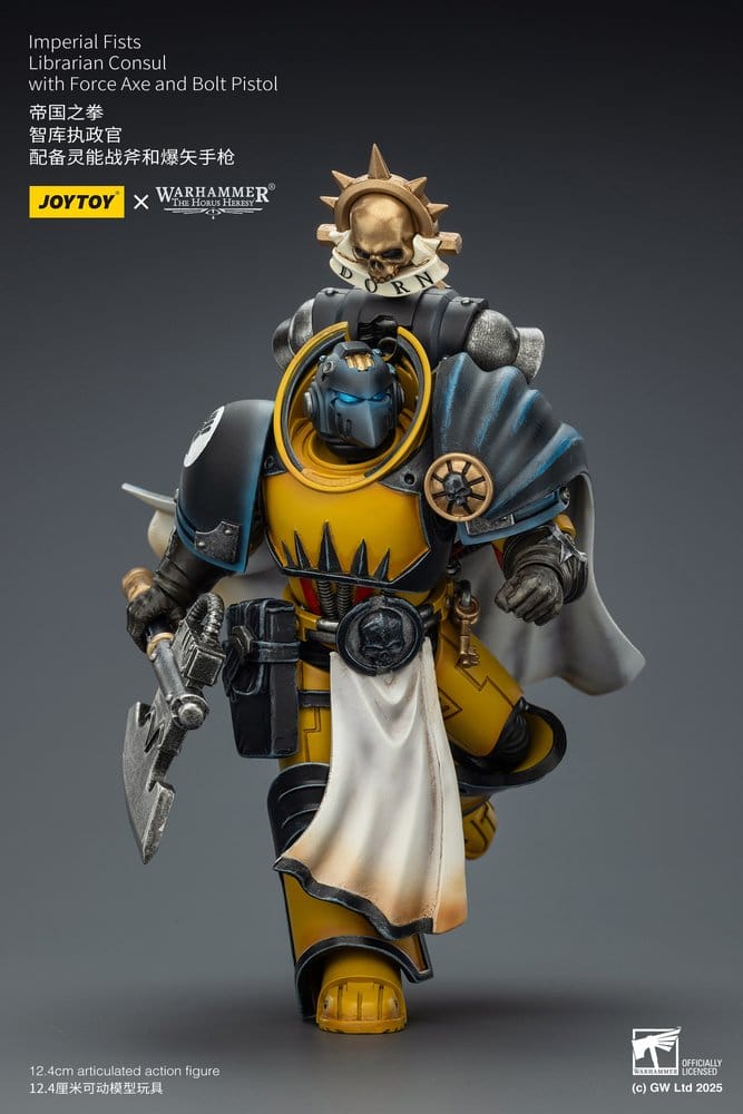 Joy Toy (CN) Warhammer Imperial Fists Librarian Consulwith Force Axe and Bolt Pistol Actionfigur