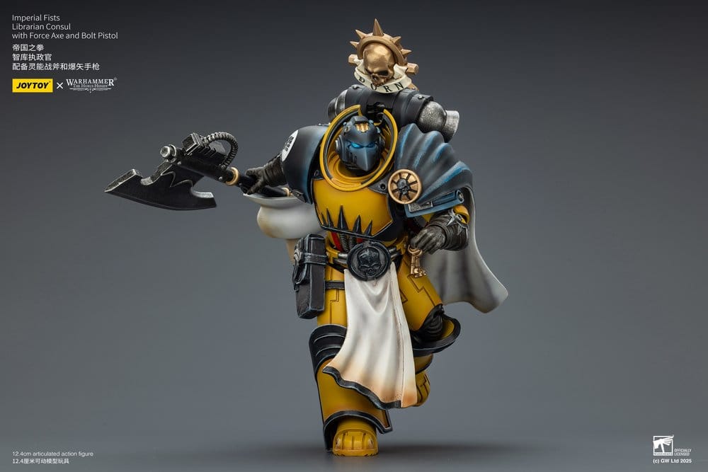 Joy Toy (CN) Warhammer Imperial Fists Librarian Consulwith Force Axe and Bolt Pistol Actionfigur