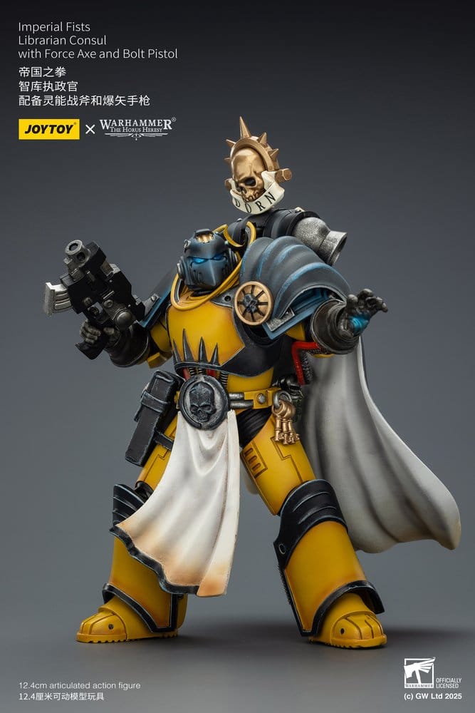 Joy Toy (CN) Warhammer Imperial Fists Librarian Consulwith Force Axe and Bolt Pistol Actionfigur