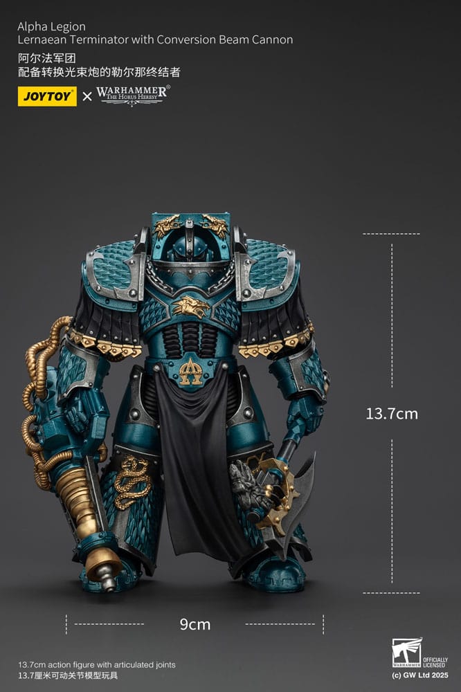 Joy Toy (CN) Warhammer The Horus Heresy Alpha Legion Lernaean Terminator with Conversion Beam Cannon Actionfigur