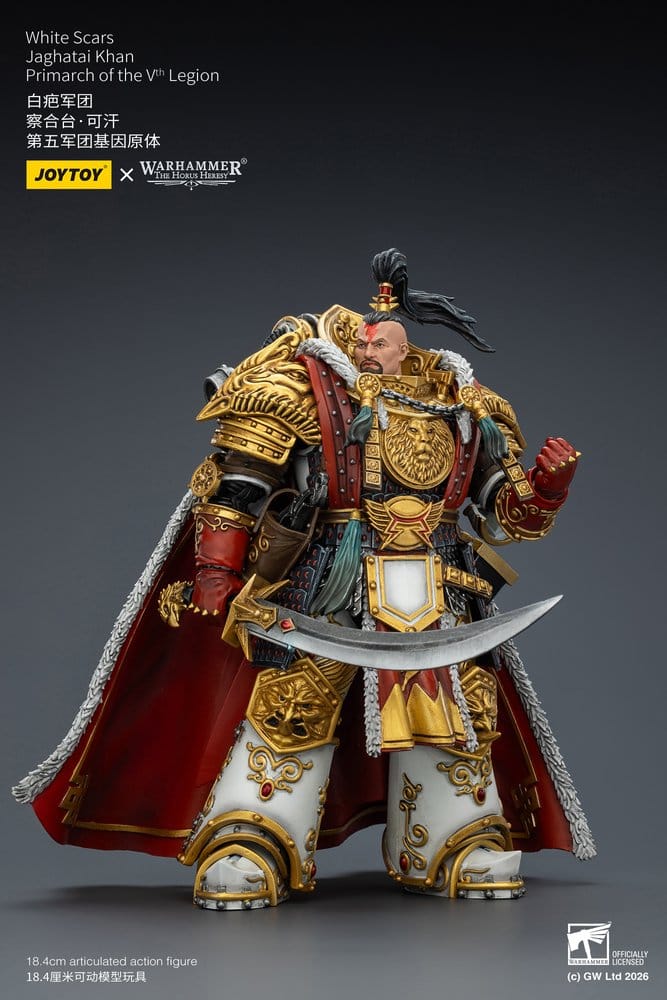 Joy Toy (CN) Warhammer The Horus Heresy White Scars Jaghatai Khan Primarch of the Vth Legion Actionfigur