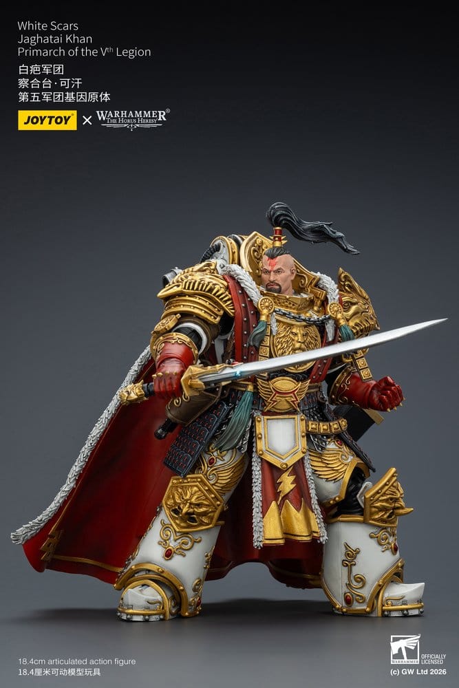 Joy Toy (CN) Warhammer The Horus Heresy White Scars Jaghatai Khan Primarch of the Vth Legion Actionfigur