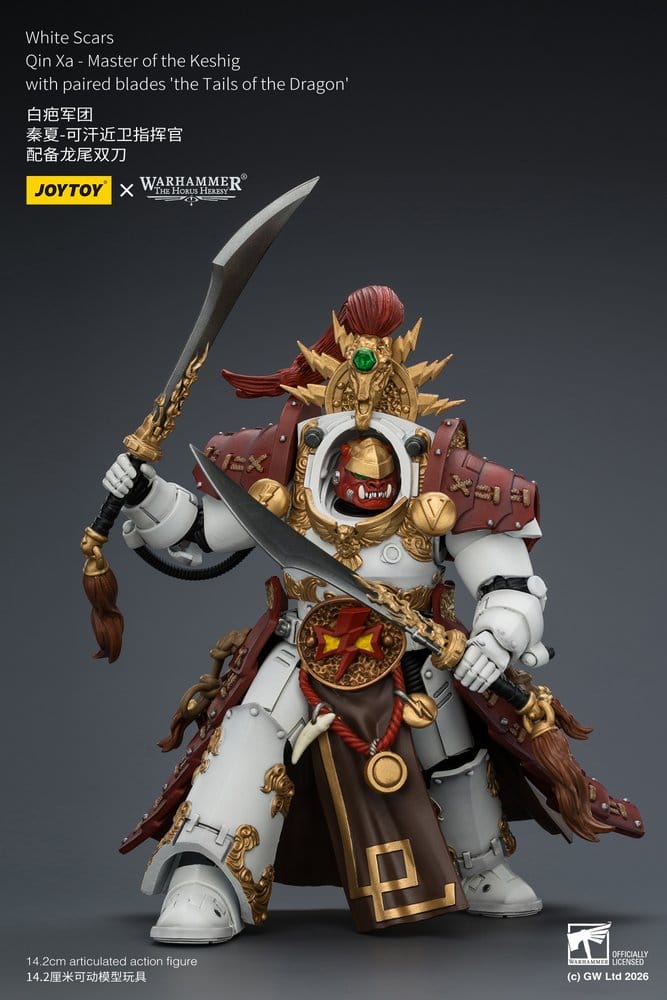 Joy Toy (CN) Warhammer The Horus Heresy White Scars Qin Xa - Master of the Keshig Actionfigur