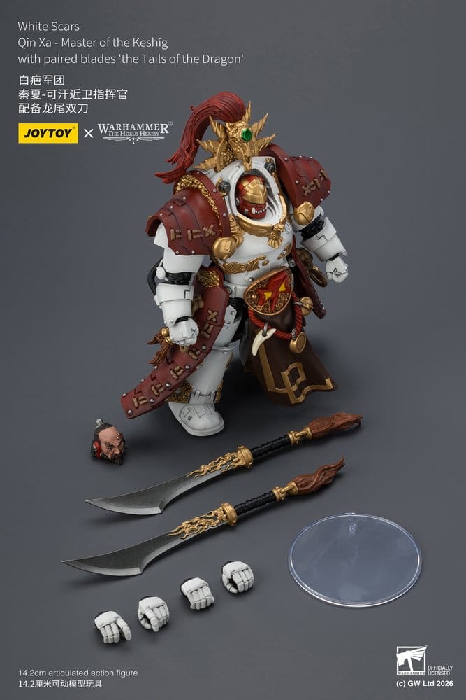 Joy Toy (CN) Warhammer The Horus Heresy White Scars Qin Xa - Master of the Keshig Actionfigur