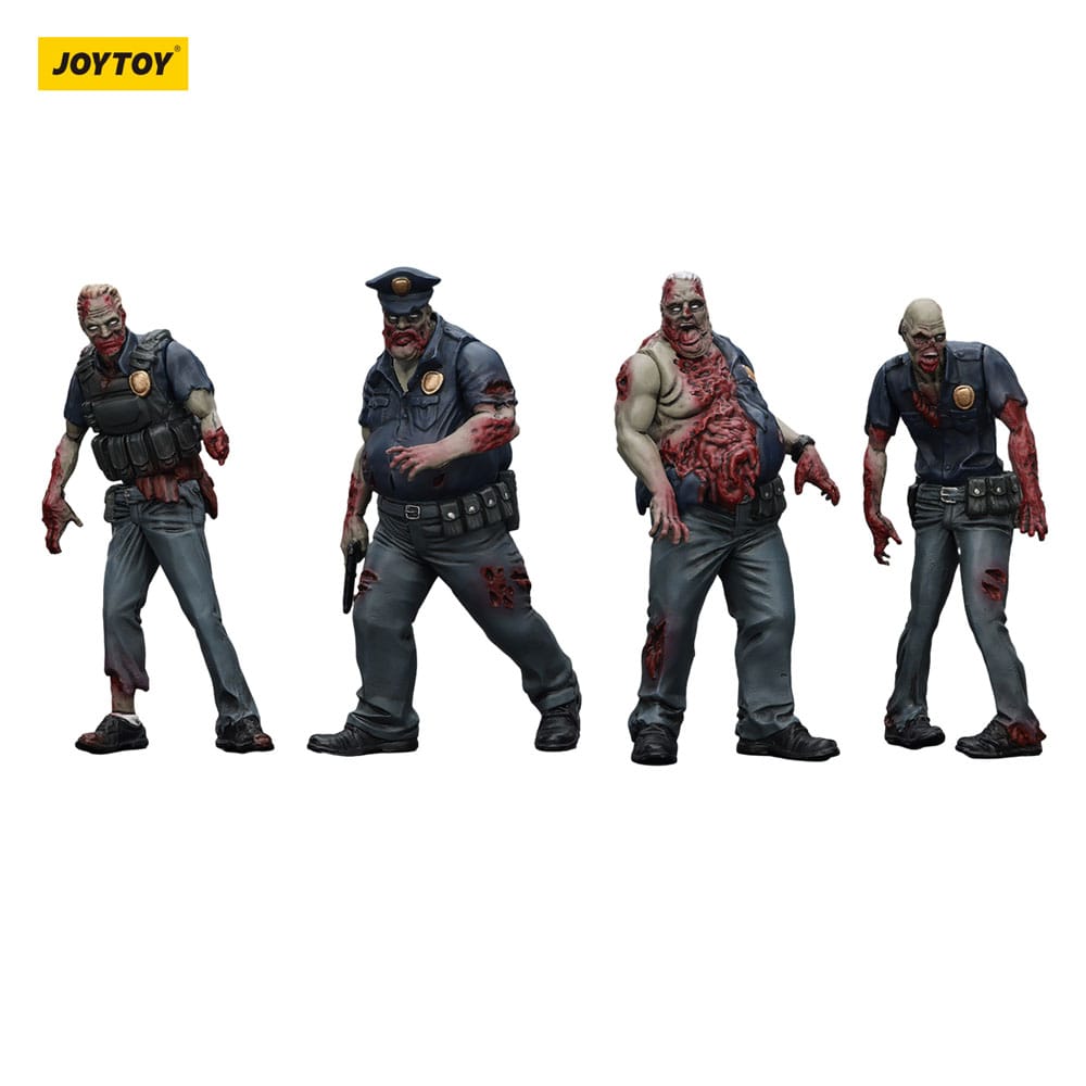 Joy Toy (CN) Zombie Dark Source 4er-Pack Police (Male) Actionfiguren