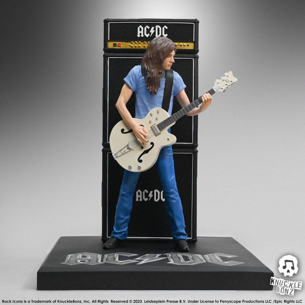 Knucklebonz AC/DC Malcolm Young II Rock Iconz Statue - Beschädigte Verpackung