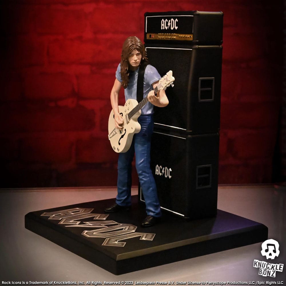 Knucklebonz AC/DC Malcolm Young II Rock Iconz Statue - Beschädigte Verpackung