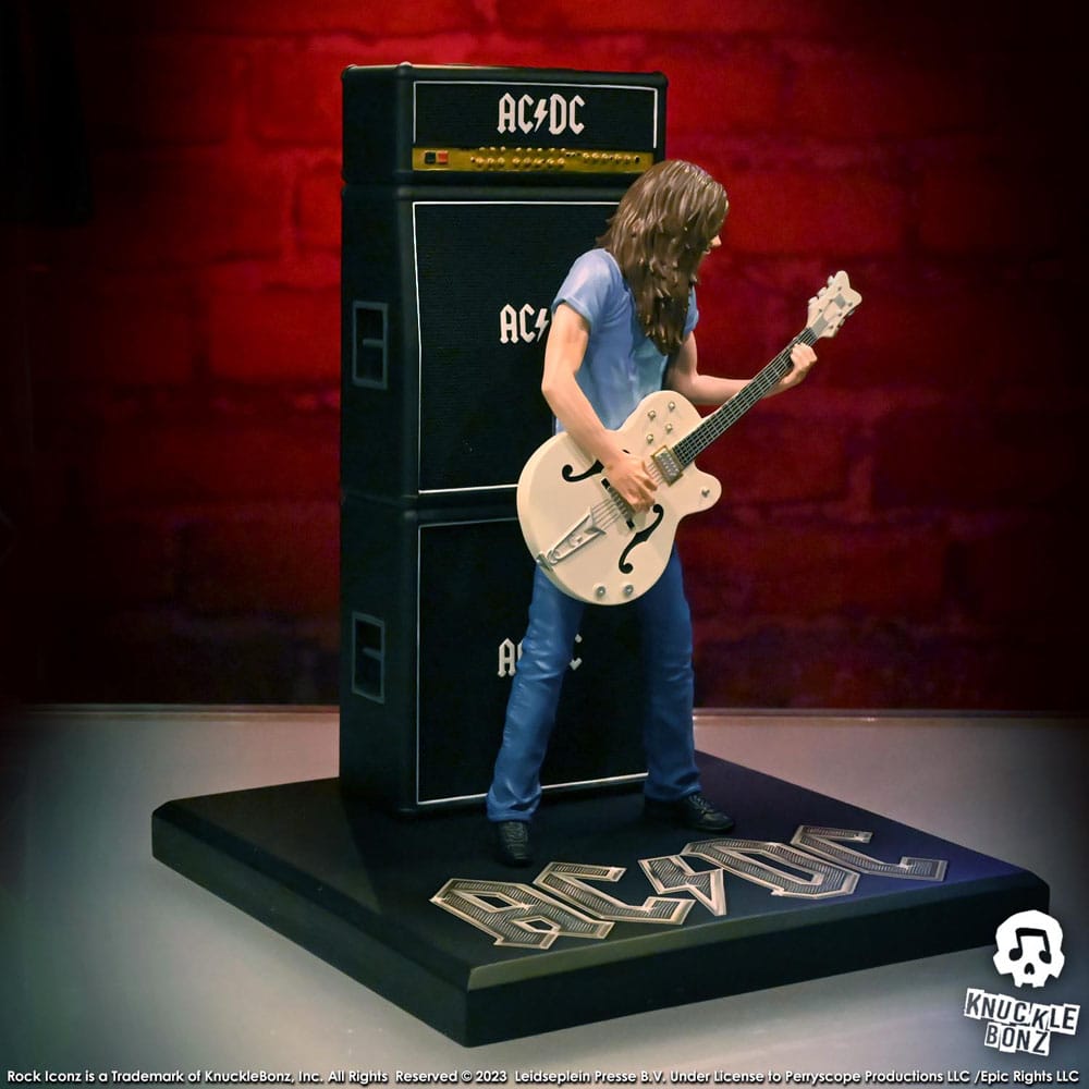 Knucklebonz AC/DC Malcolm Young II Rock Iconz Statue - Beschädigte Verpackung
