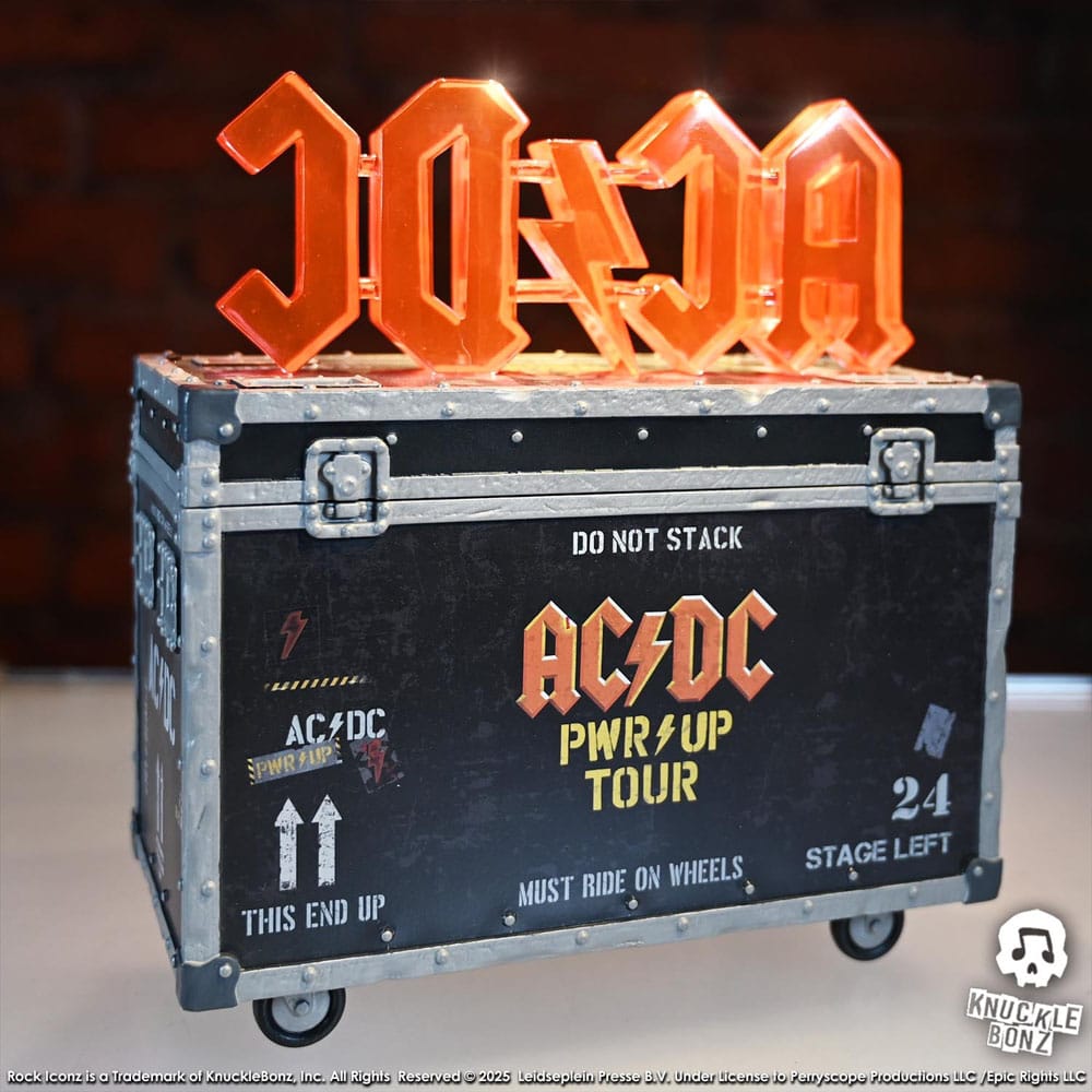 Knucklebonz AC/DC PWR UP Tour Road Case Rock Ikonz On Tour Statue