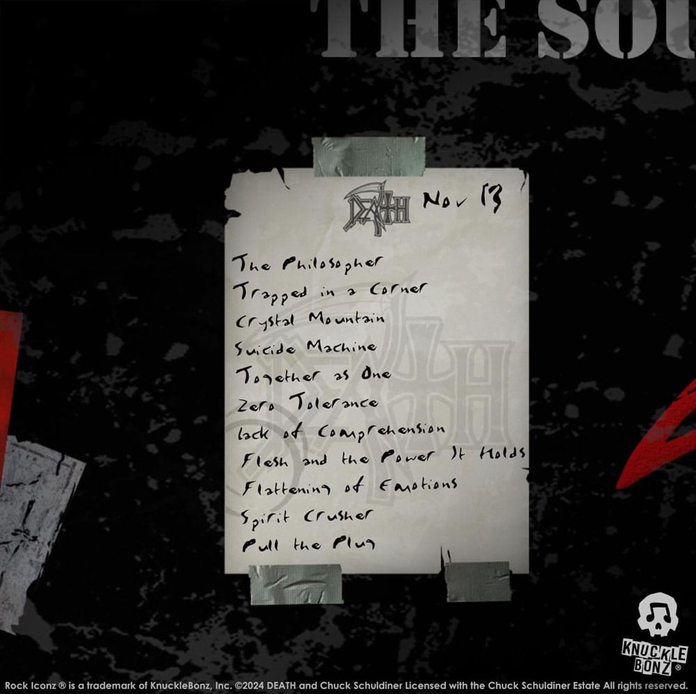 Knucklebonz Death Road Case & Bühnenhintergrund Set Rock Ikonz On Tour Statue