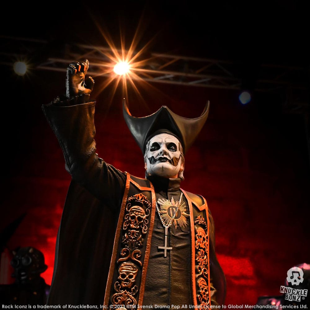 Knucklebonz Ghost Papa Emeritus IV (Black Robes) Rock Iconz 1/9 Statue