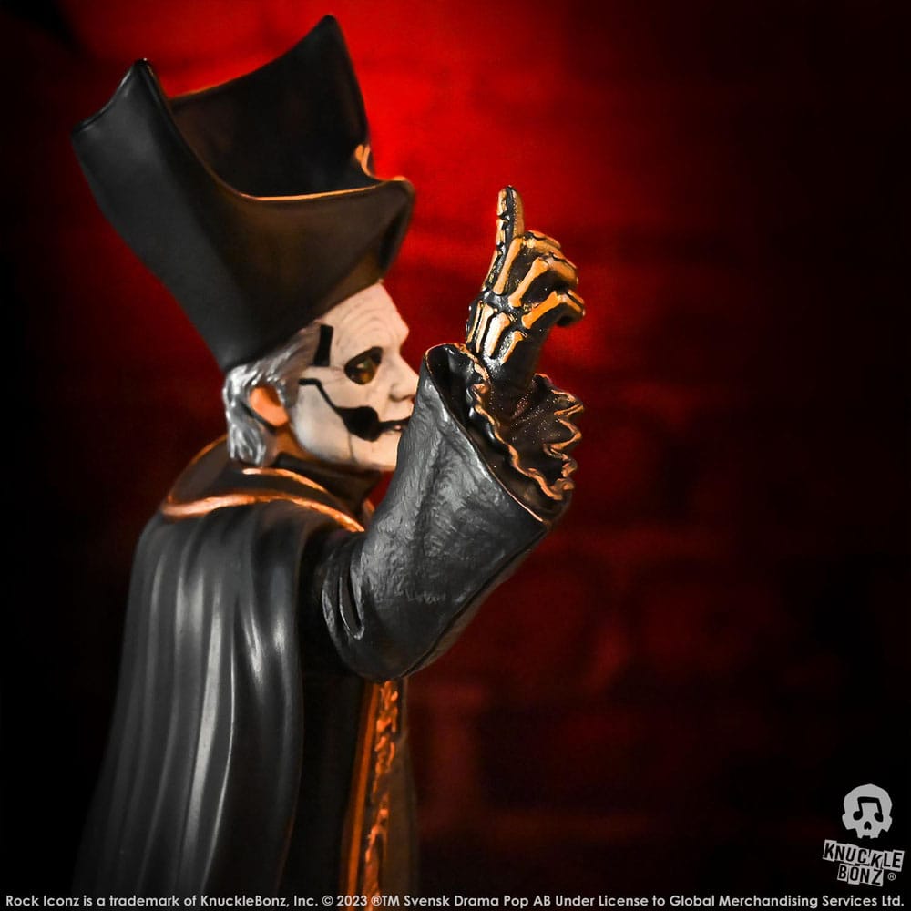 Knucklebonz Ghost Papa Emeritus IV (Black Robes) Rock Iconz 1/9 Statue