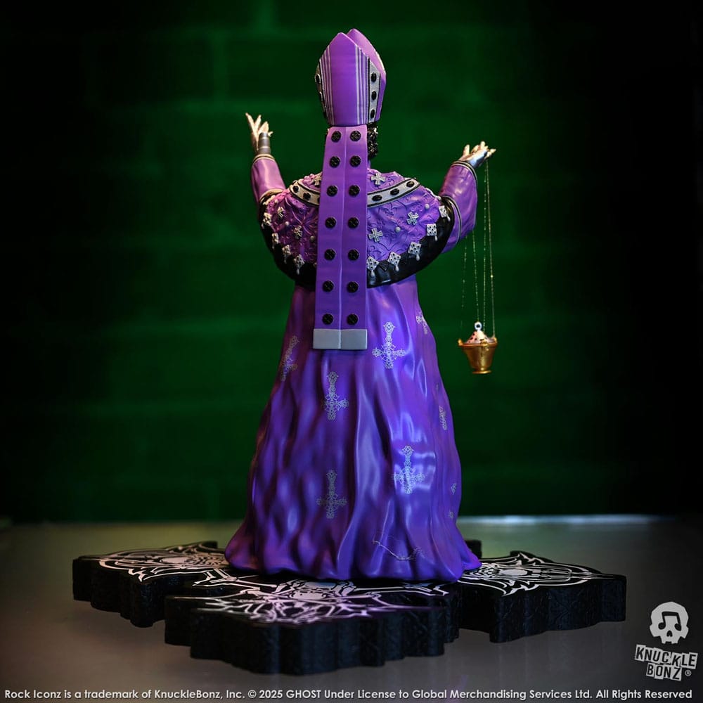 Knucklebonz Ghost Papa V Perpetua Purple Robes Rock Iconz Statue