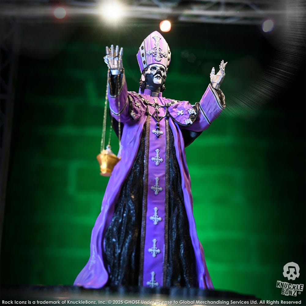 Knucklebonz Ghost Papa V Perpetua Purple Robes Rock Iconz Statue