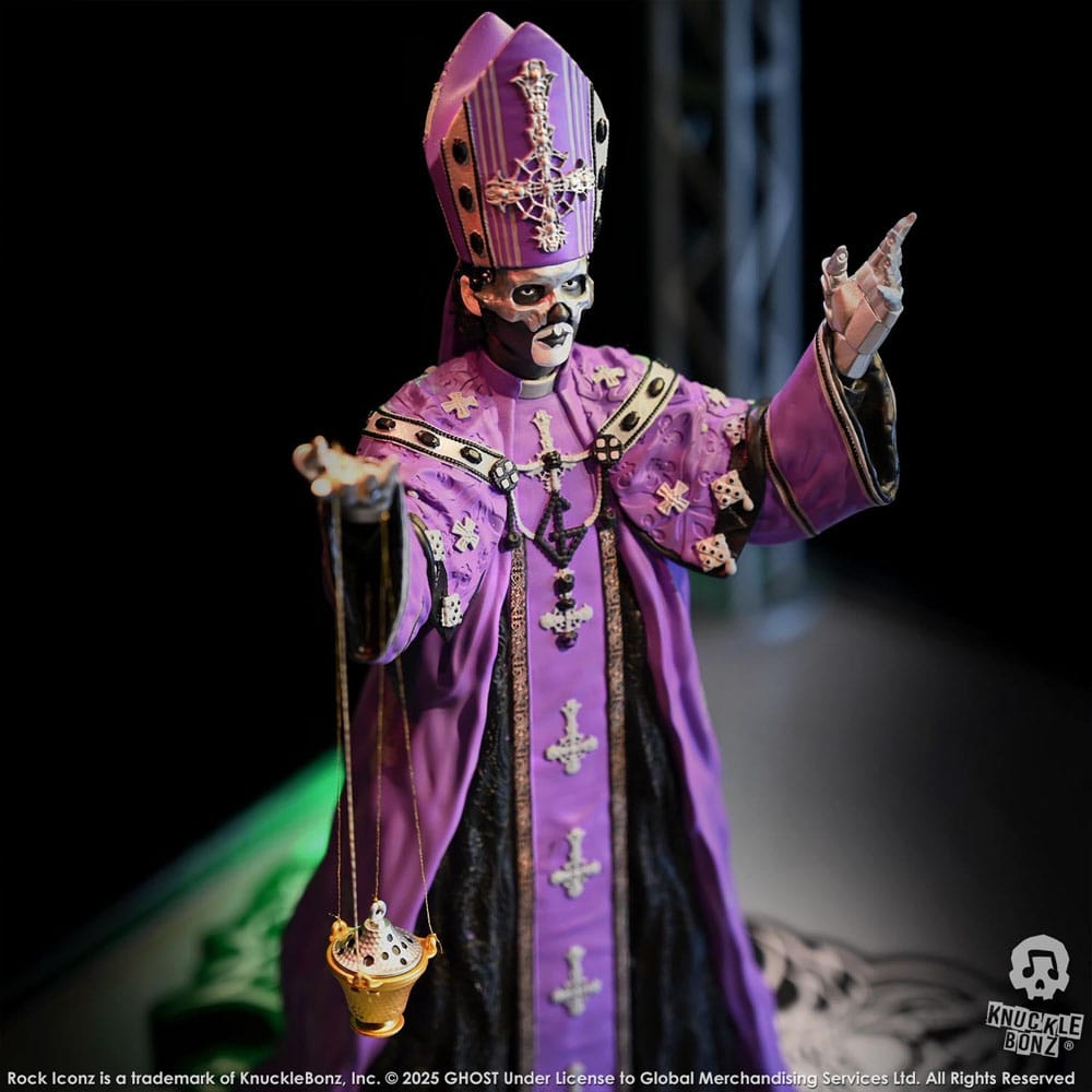 Knucklebonz Ghost Papa V Perpetua Purple Robes Rock Iconz Statue