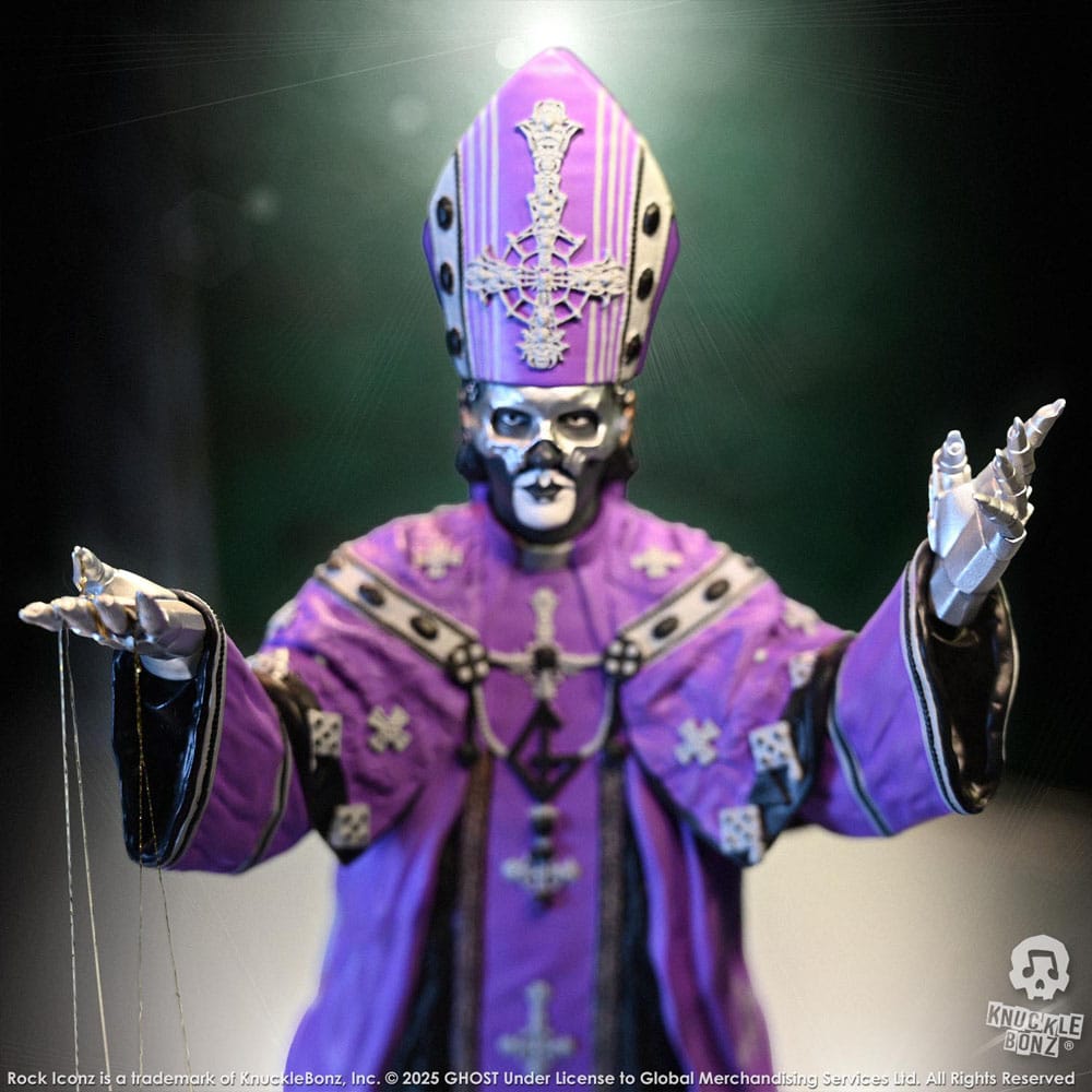 Knucklebonz Ghost Papa V Perpetua Purple Robes Rock Iconz Statue