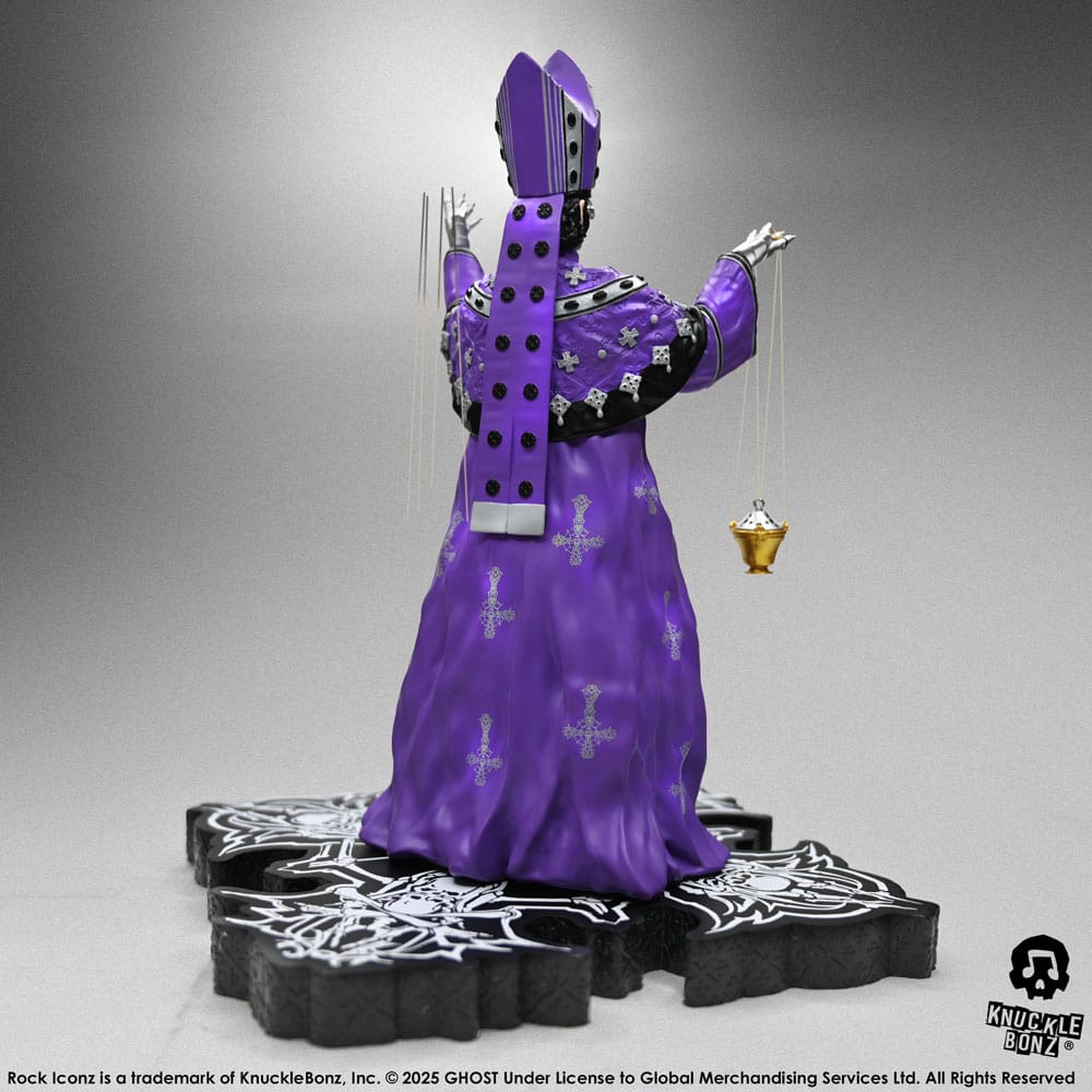 Knucklebonz Ghost Papa V Perpetua Purple Robes Rock Iconz Statue