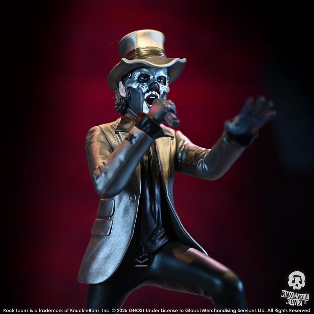 Knucklebonz Ghost Papa V Perpetua Top Hat Rock Iconz Statue