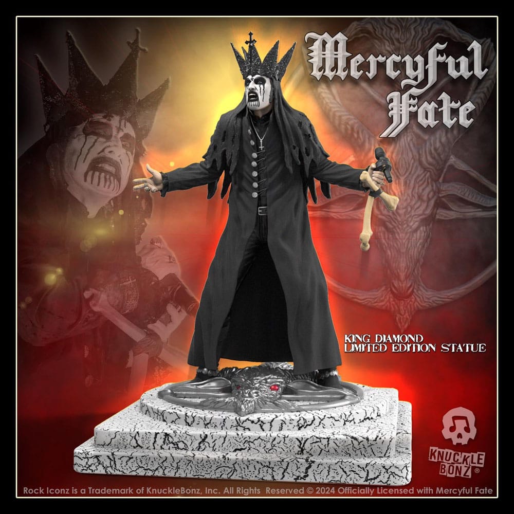 Knucklebonz Mercyful Fate King Diamond III (Black Version) Rock Iconz Statue