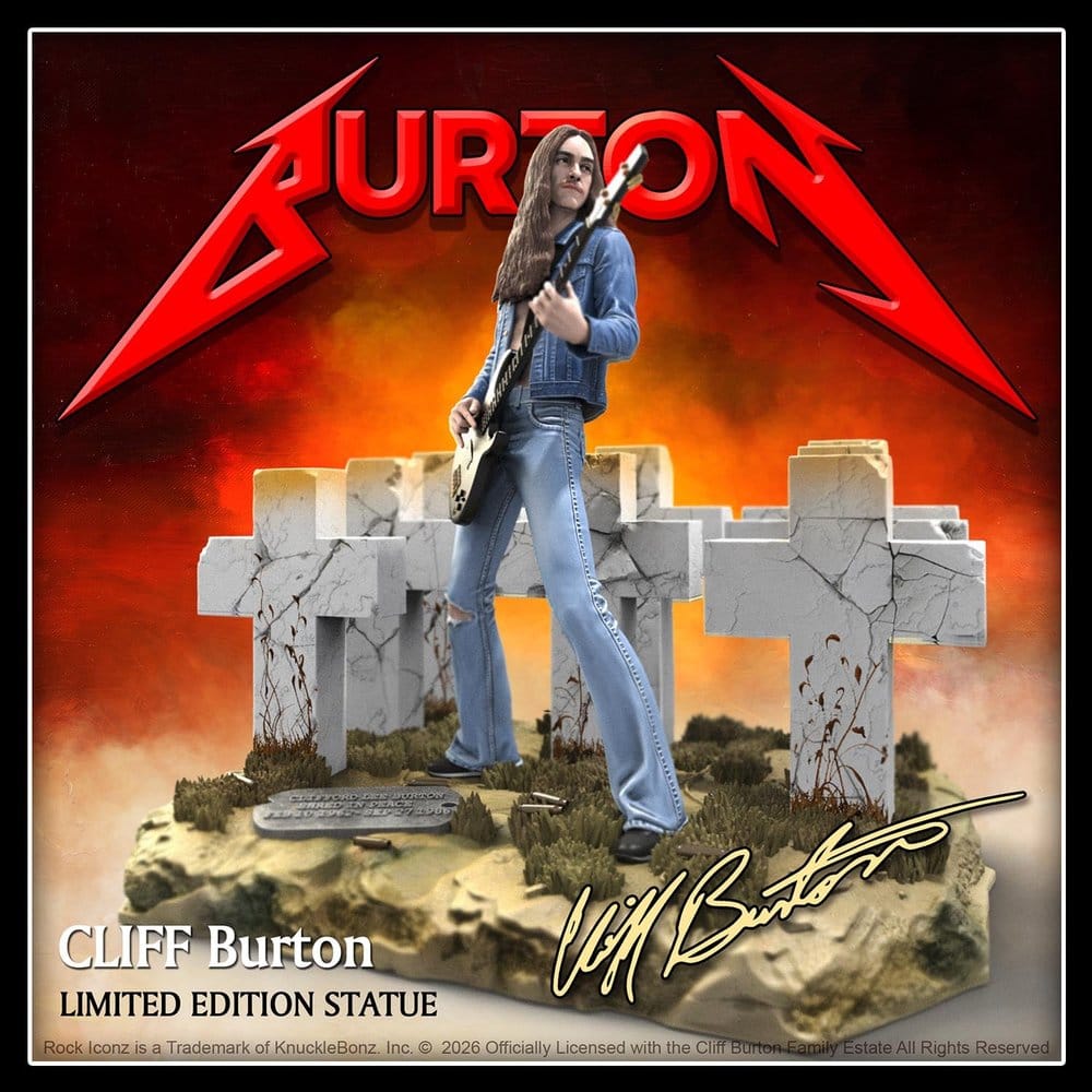 Knucklebonz Metallica Cliff Burton III Rock Iconz Figur