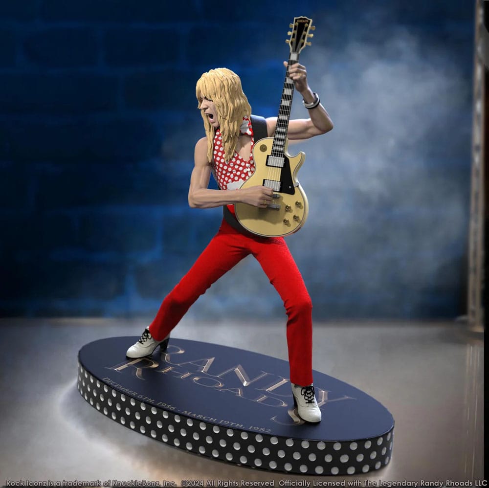 Knucklebonz Randy Rhoads IV The Early Years Red Version Rock Iconz Statue