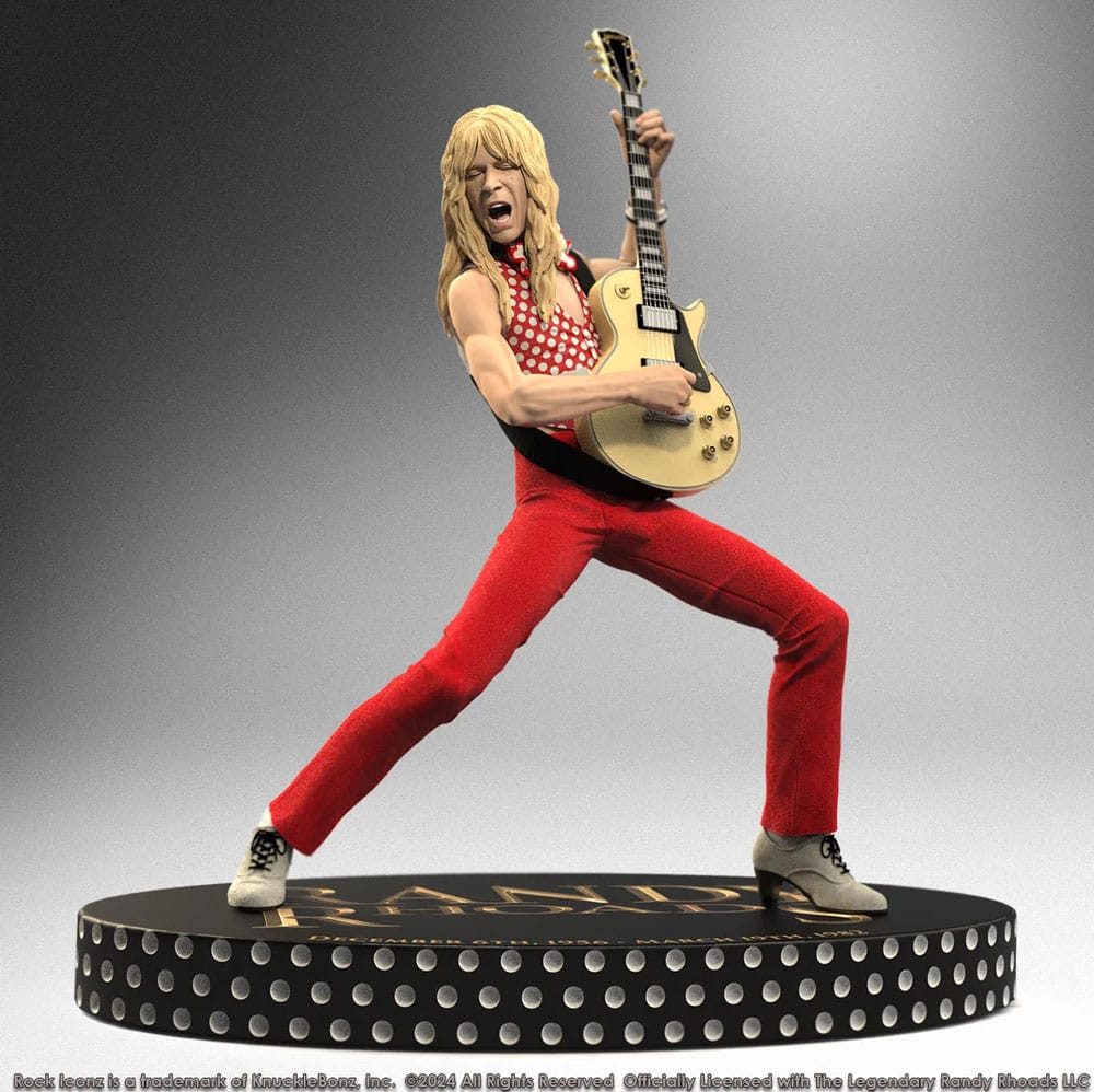 Knucklebonz Randy Rhoads IV The Early Years Red Version Rock Iconz Statue